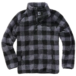 Мъжко яке от плюшен полар карирано Brandit Teddyfleece Troyer