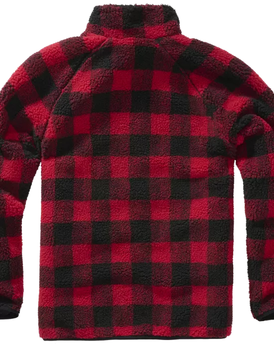 Мъжко яке от плюшен полар карирано Brandit Teddyfleece Troyer, Зимни якета - Hoodstyle.bg