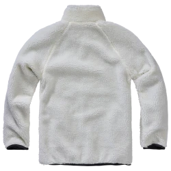 Мъжко яке от плюшен полар в бяло Brandit Teddyfleece Troyer