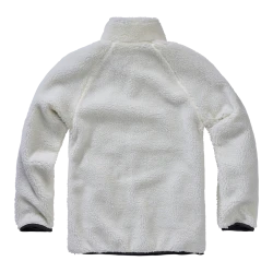 Мъжко яке от плюшен полар в бяло Brandit Teddyfleece Troyer