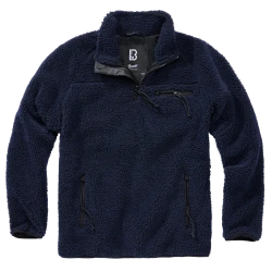 Мъжко яке от плюшен полар в тъмносин Brandit Teddyfleece Troyer