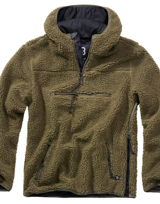 Мъжко пухкаво яке в цвят маслина Brandit Worker Pullover, Якета - Hoodstyle.bg