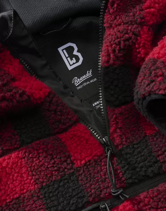 Мъжко карирано яке в червено Brandit Worker Pullover, Якета - Hoodstyle.bg