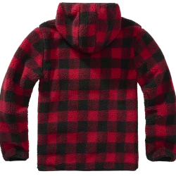 Мъжко карирано яке в червено Brandit Worker Pullover