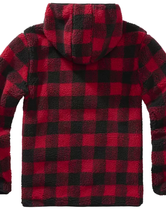 Мъжко карирано яке в червено Brandit Worker Pullover, Якета - Hoodstyle.bg