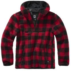 Мъжко карирано яке в червено Brandit Worker Pullover