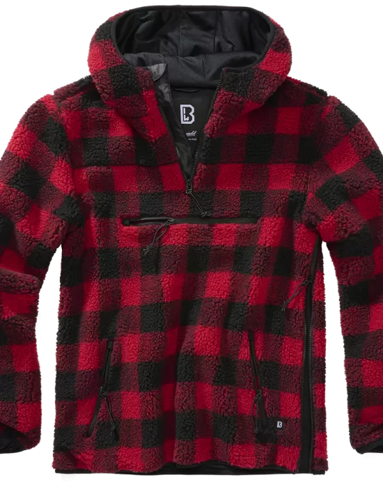 Мъжко карирано яке в червено Brandit Worker Pullover, Якета - Hoodstyle.bg