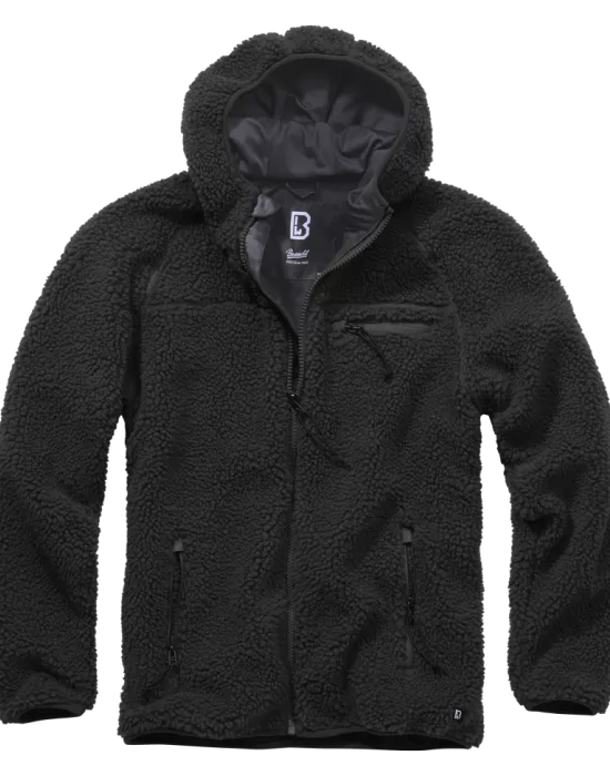 Мъжко пухкаво яке в черен цвят Brandit Teddyfleece Worker, Якета - Hoodstyle.bg