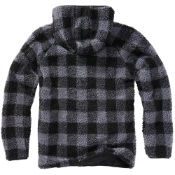 Мъжко карирано яке в сиво Brandit Teddyfleece Worker