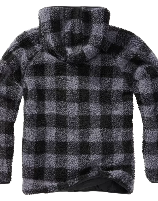Мъжко карирано яке в сиво Brandit Teddyfleece Worker, Якета - Hoodstyle.bg