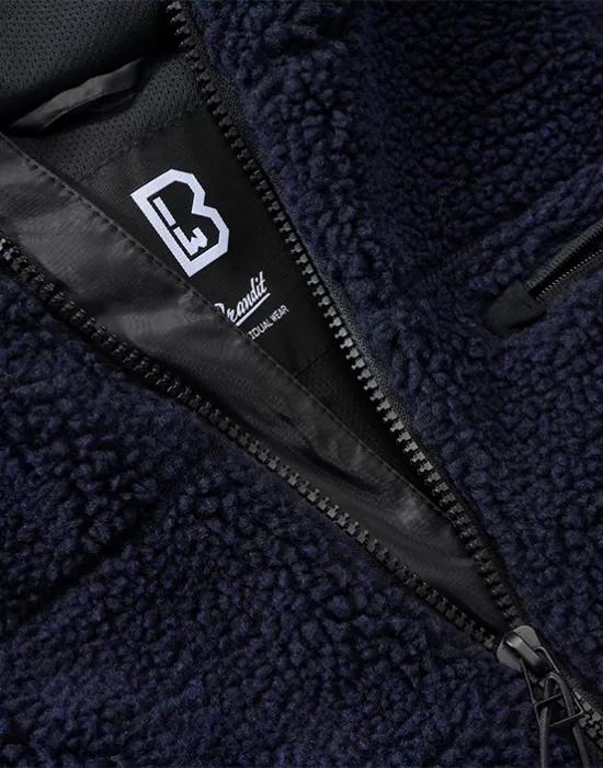 Мъжко пухкаво яке в тъмносин цвят Brandit Teddyfleece Worker, Якета - Hoodstyle.bg