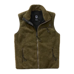 Мъжка жилетка от плюшен полар в цвят маслина Brandit Teddyfleece Vest