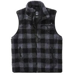Мъжка жилетка от плюшен полар Brandit Teddyfleece black/grey