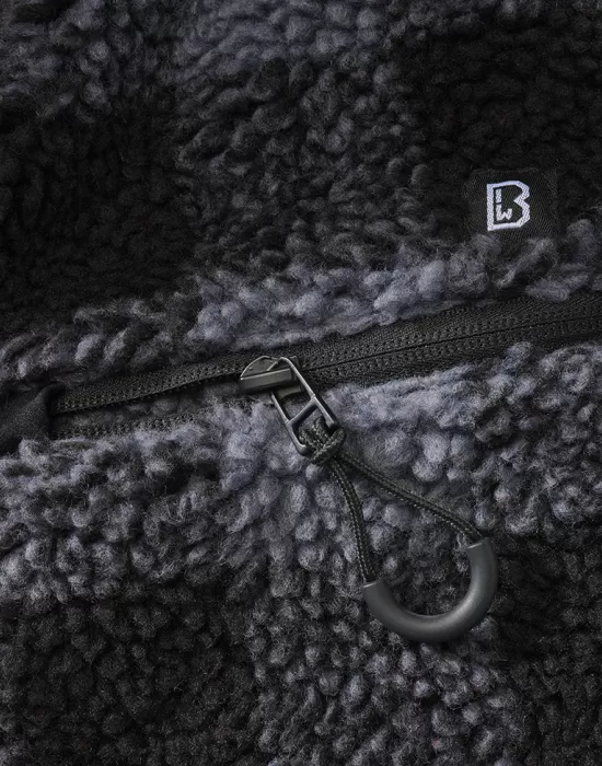 Мъжка жилетка от плюшен полар Brandit Teddyfleece black/grey, Жилетки - Hoodstyle.bg