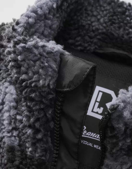 Мъжка жилетка от плюшен полар Brandit Teddyfleece black/grey, Жилетки - Hoodstyle.bg