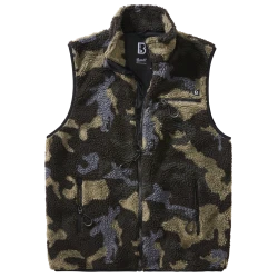 Мъжка жилетка от плюшен полар в тъмен камуфлаж Brandit Teddyfleece Vest