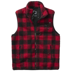 Мъжка жилетка от плюшен полар Brandit Teddyfleece Vest red/black