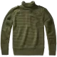 Плетен пуловер с висока яка в цвят маслина Brandit Alpine, Блузи и Ризи - Hoodstyle.bg