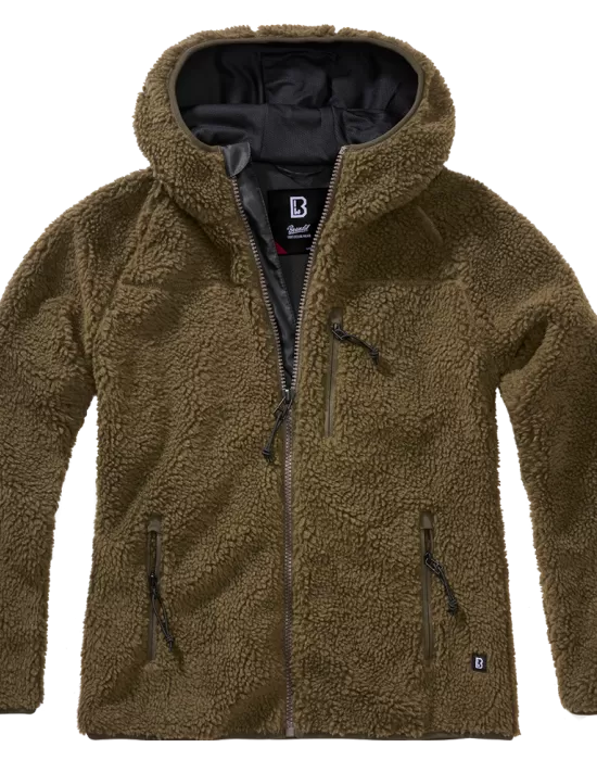 Дамско масленозелено пухкаво яке Brandit Teddyfleecejacket, Якета - Hoodstyle.bg