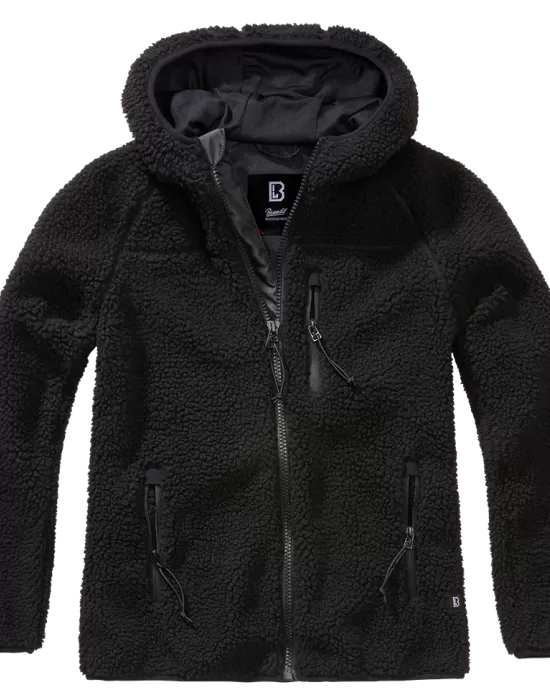 Дамско черно пухкаво яке Brandit Teddyfleecejacket, Якета - Hoodstyle.bg