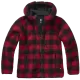 Дамско карирано пухкаво яке Brandit Teddyfleecejacket red/black, Якета - Hoodstyle.bg