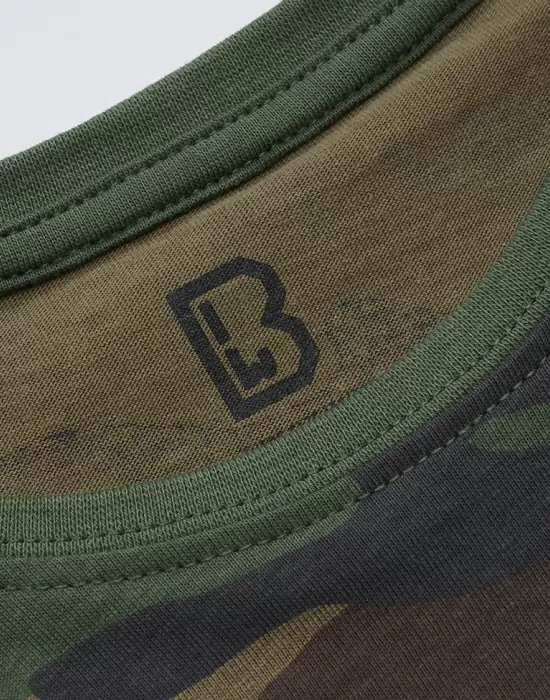 Детска тениска в камуфлажен десен Brandit woodland, Деца - Hoodstyle.bg