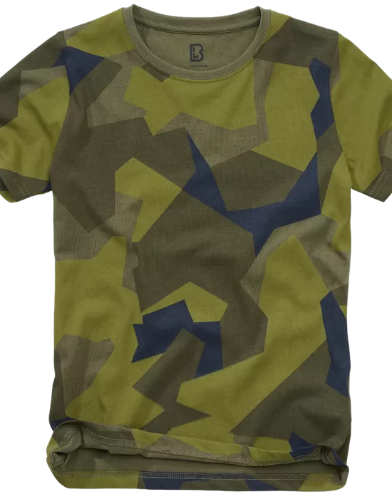 Детска тениска в камуфлажен десен Brandit swedish camo M90, Деца - Hoodstyle.bg
