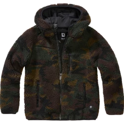Детско пухкаво камуфлажно яке Brandit Teddyfleece jacket woodland