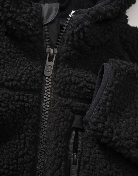 Детско пухкаво черно яке Brandit Teddyfleece jacket, Деца - Hoodstyle.bg