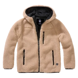 Детско пухкаво яке в цвят камел Brandit Teddyfleece jacket