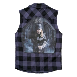 Мъжка риза без ръкави в сиво каре Brandit Ozzy Sleeveless
