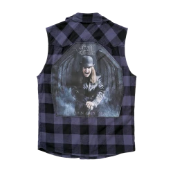 Мъжка риза без ръкави в сиво каре Brandit Ozzy Sleeveless