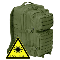 Туристическа раница тъмнозелен цвят 40 л. Brandit US Lasercut