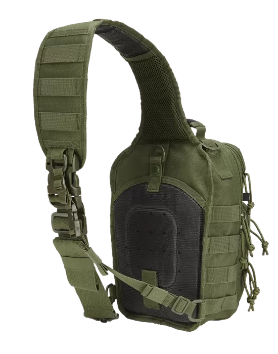 Функционална чанта в тъмнозелен цвят Brandit US Cooper Sling Pack Medium, Чанти - Hoodstyle.bg
