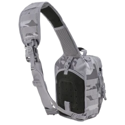 Функционална чанта в сив камуфлаж Brandit US Cooper Sling Pack Medium blizzard camo