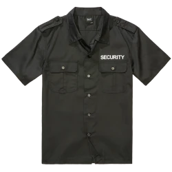 Мъжка риза с къс ръкав в черен цвят Security US