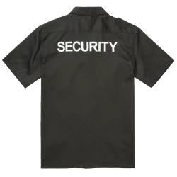 Мъжка риза с къс ръкав в черен цвят Security US