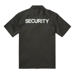 Мъжка риза с къс ръкав в черен цвят Security US
