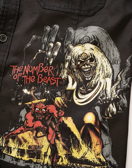 Мъжка риза в черен цвят Iron Maiden Luis NOTB, Ризи - Hoodstyle.bg