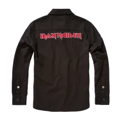 Мъжка риза в черен цвят Iron Maiden Luis NOTB