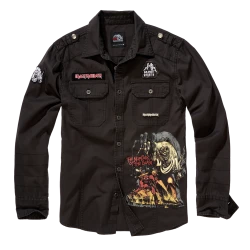 Мъжка риза в черен цвят Iron Maiden Luis NOTB