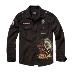 Мъжка риза в черен цвят Iron Maiden Luis NOTB